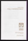 Program of the Eighty-Sixth Fall Commencement of East Carolina University